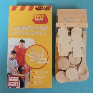 Red Toolbox Wooden Catapult Building Kit In A Box Ages For Kids 8 & Up